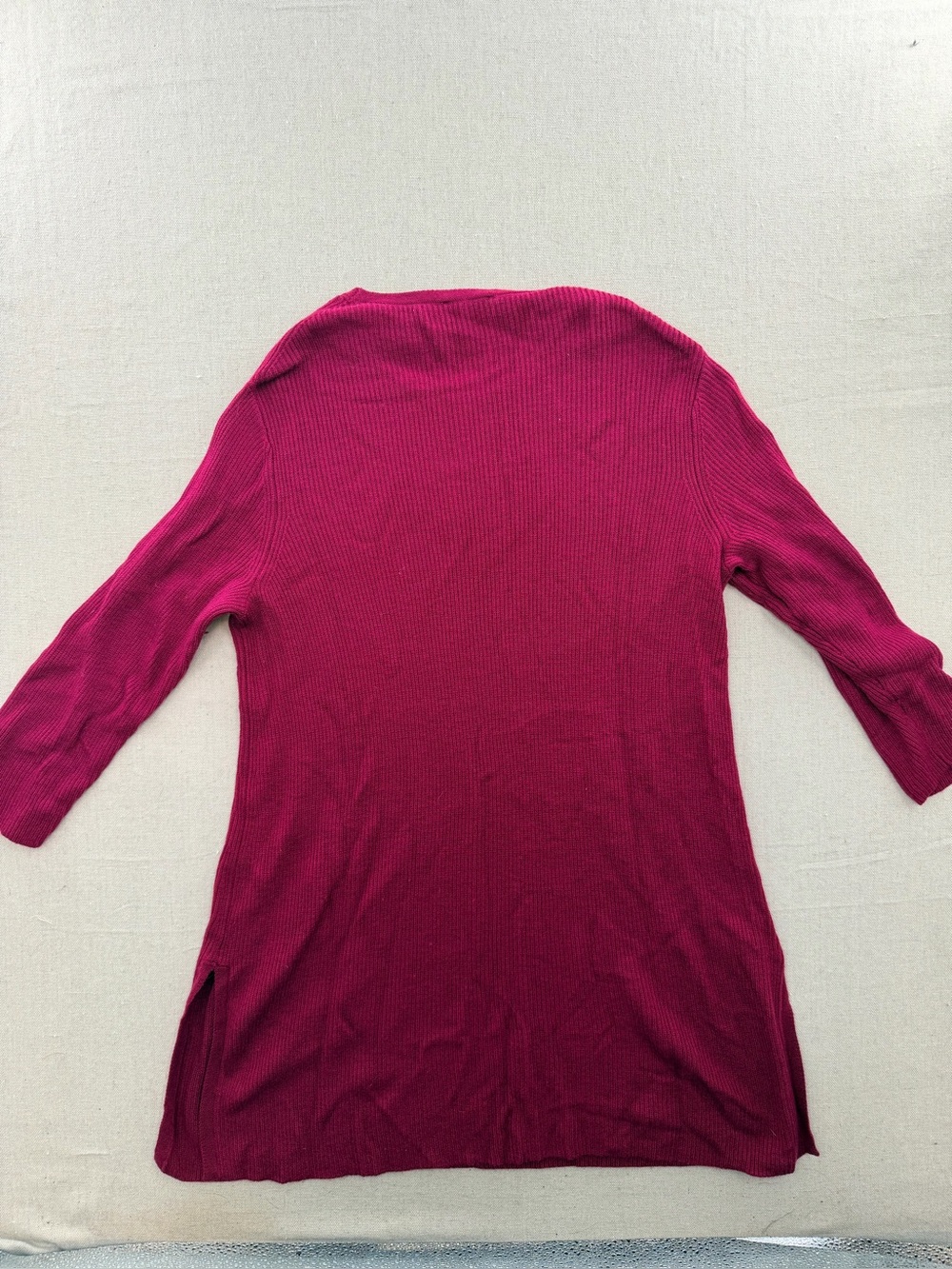 J.Jill Women’s Ribbed Tunic Top - Raspberry - Picture 4 of 5